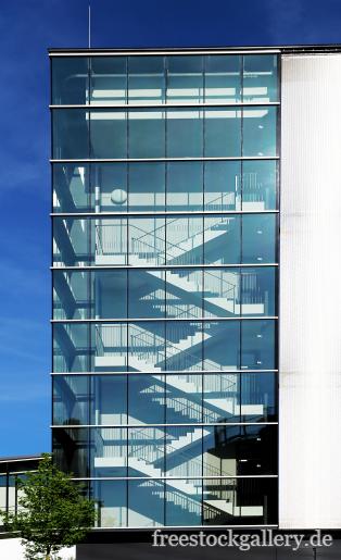 Treppenhaus Glasfassade