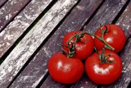 Rote Tomaten auf rustikalem Holztisch â€“ kostenloses Foto
