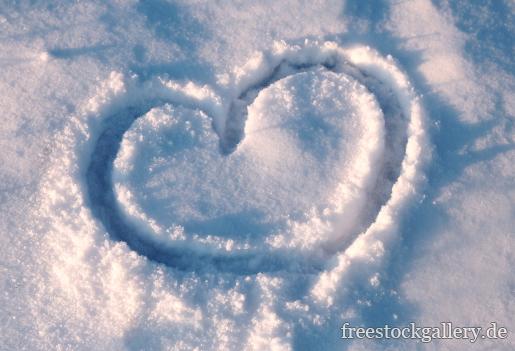 Herz im Schnee - Liebe
