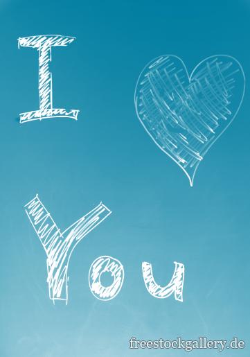 I love you - Grafik Illustration in balu