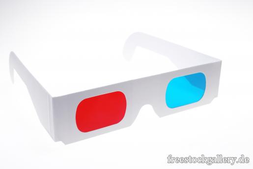 3D Brille rot/blau