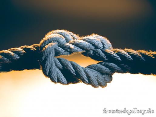 Seil mit einem Knoten