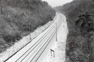 Eisenbahnschienen Winter