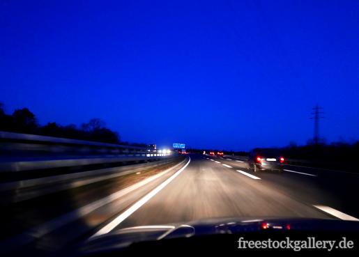 Nachtfahrt Autobahn